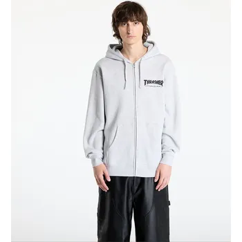 Pánská mikina Mikina Thrasher Magazine Logo Zip Hoody Melange Grey M