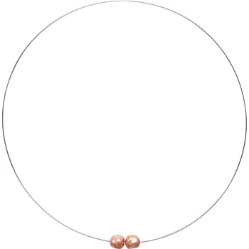 Náhrdelník Linda, dámské náhrdelníky s tvarovanými zlato růžovými perličkami