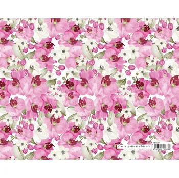 Balící papír Dárkový balicí papír GARDEN 70x100 cm - orchidej