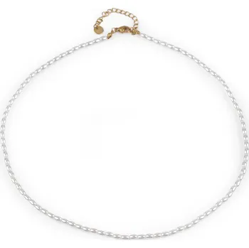 Náhrdelník Perlový náhrdelník z korálků ve tvaru rýže Varianta: 1 bílá, Balení: 1 ks