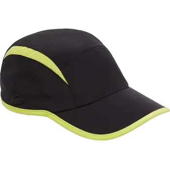 Čepice Čepice Lacoste Jockey Cap with Contrast Cutouts - black/yellow Černý