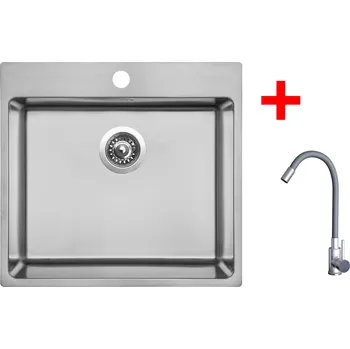Nerezový dřez Sinks BLOCKER 550 + ELASTA nerez/šedá BLOCKER 550 + ELASTA nerez/šedá