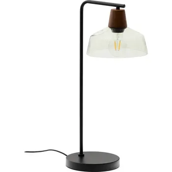 Čtecí lampička Zelená/v tmavě přírodní barvě stolní lampa se skleněným stínidlem (výška 55 cm) Silex – Kave Home ID_1758798