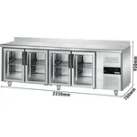 G.Gastro ECO chladicí stůl na nápoje - 2,2 x 0,7 m - se 4 skleněnými dveřmi