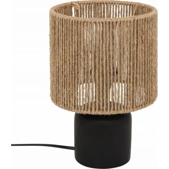 Lampička Atmosphera Keramická stolní lampa KOBY s opleteným stínidlem, 24 cm