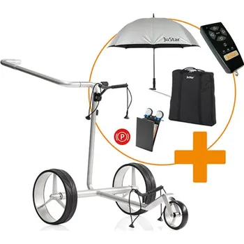 Golfový vozík JuStar Carbon Light Set elektrický vozík + dálkové ovládání