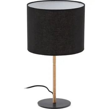 Čtecí lampička Černá stolní lampa s textilním stínidlem (výška 45 cm) Pina – Kave Home ID_1760318