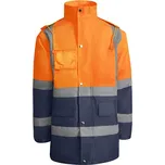 Roly Merak Nepromokavá reflexní parka HV9320 Navy Blue 55-Fluor Orange 223 M