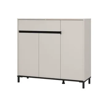 Komoda Široká předsíňová komoda Maddie - kašmír, černá