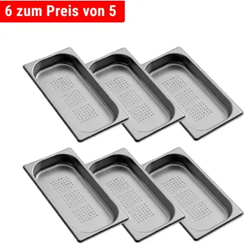 Dóza na potraviny G.Gastro Nerezová GN nádoba 1/3 - perforovaná - hloubka: 40 mm