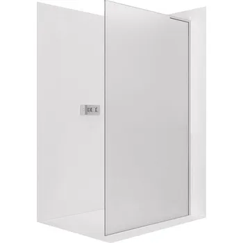 CERANO - Sprchová zástěna Walk-in Onyx L-pravá vzpěra - 8 mm - chrom, mléčné sklo - 30x200 cm