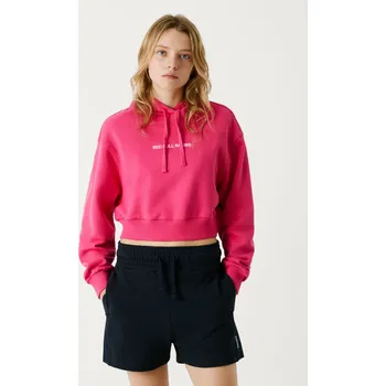 Dámská mikina Red Bull Racing X Pepe Jeans Dámská mikina CROPPED LOGO HOODY Barva: růžová, Velikost: S