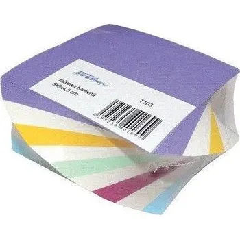 Blok Blok lepený 9x9cm točený barevný