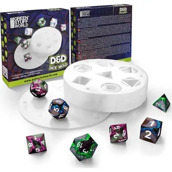 Green Stuff World Forma na tvorbu DnD kostek - Custom dnd dice mold (Green Stuff World)