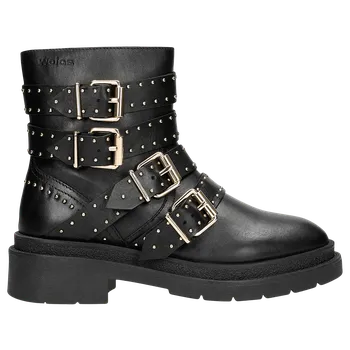 Dámské polobotky Punkové Trendy Černé Kotníkové Boty Dámské Z Přírodní Kůže Wojas 5525251 41