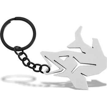 Módní doplněk DELPHIN - Klíčenka s otvírákem na láhve Pikener Stříbrná