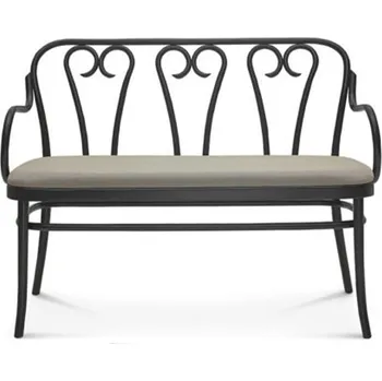 Pohovka Dřevěná lavice do předsíně Fameg 6653 s opěrkou, moderní, personalizovaná, pro 3 osoby