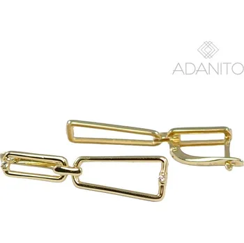 Náušnice Zlaté visací náušnice se zirkony