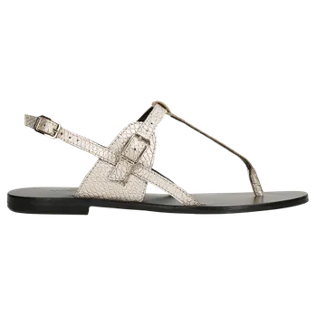 Dámské sandále Zlaté Kožené Dámské Sandály S Černou Podrážkou Wojas 7613058 38