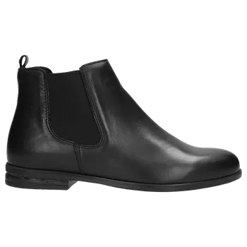 Dámské polobotky Černé Dámské Chelsea Boty Z Hladké Kůže Wojas 950351 42