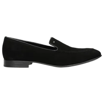 Pánské polobotky Pohodlné Kožené Pánské Polobotky Černé S Širokým Podpatkem Wojas 1000471 41