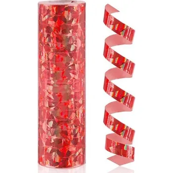 Serpentýna holografická červená - 400 cm - 1 ks