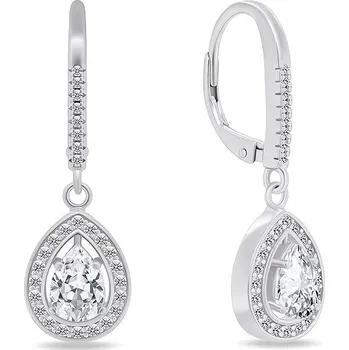 Náušnice Brilio Silver Stříbrné náušnice se zirkony EA921W (Ag925/1000, 4,81 g)