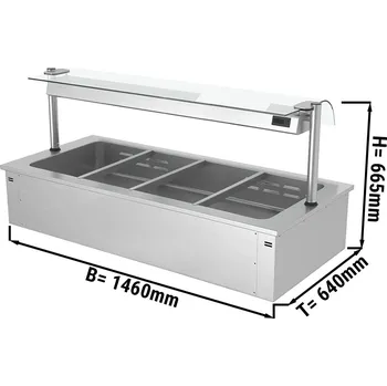 Vinotéka G.Gastro Instalace Bainmarie - 1,5 m - řada B