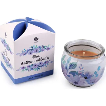 Svíčka Vonná svíčka ve skle 90 g Varianta: 12 (Pro dobrou náladu) krémová, Balení: 12 ks