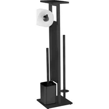 Wenko Stojan na WC kartáč s držákem na toaletní papír a poličkou 4v1 DEBAR