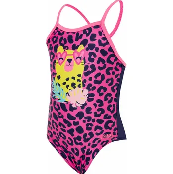 Dívčí plavky Dívčí plavky Zoggs CROSSBACK KIDS GIRLS KITTEN SAFARI - výprodej - 104 cm/SWS 23