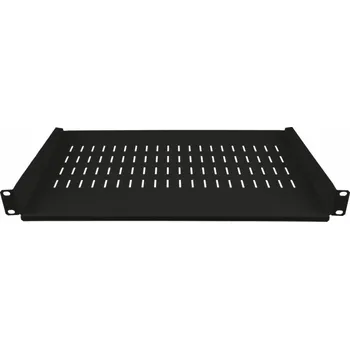 Racková skříň Alantec Pevná police 19 1U hloubka 250 mm, černá, 2 montážní body