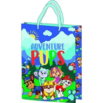 Dárková taška W&O Dárková taška TLAPKOVÁ PATROLA ADVENTURE PUPS modrá 23x18x8,5
