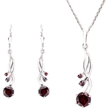 Souprava šperků granát souprava Set 236 (Set 236) povrchová úprava: zlacené