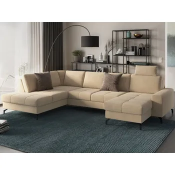 Sedací souprava Sedací souprava Elite, pískově béžová látka, tvar levé U