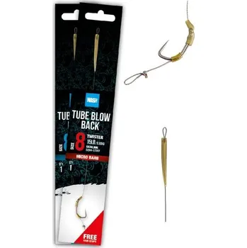 Rybářský háček NASH - Návazec Tube Blow Back Rig Barbed vel. 4