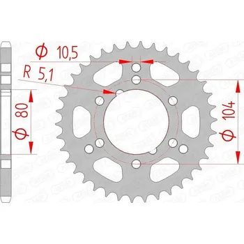 Nářadí na motocykly Ocelové standardní zadní kolo AFAM 98300 - 520 98300-30