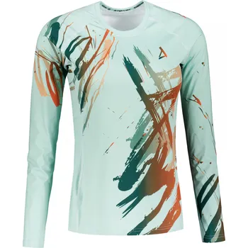 Dámské funkční tričko s dlouhým rukávem premium ALTISPORT VOJ/ALW074TR03 ZELENÁ/ORANŽOVÁ XS