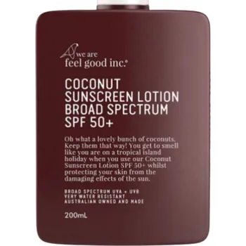 Přípravek na opalování We are feel good inc. Coconut sunscreen lotion SPF 50+ 200 ml