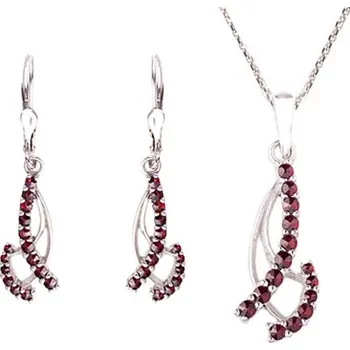 Souprava šperků granát souprava Set 233 (Set 233) povrchová úprava: zlacené