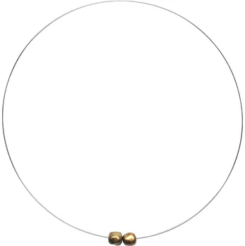 Náhrdelník Linda, dámské náhrdelníky se zlatohnědými tvarovanými perleťovými korálky