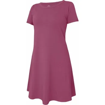 Dámské šaty Dámské šaty, krátký rukáv NESONA 802 tm.starorůžová L