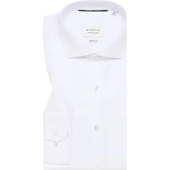 Košile Eterna Super Slim Twill neprůhledná bílá velikost: 43, délka rukávu: dlouhý rukáv