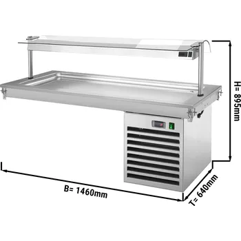 Lednice G.Gastro Vestavěná chladicí deska - 1,5 m - řada B