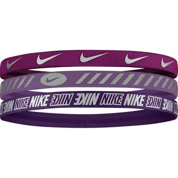 Čelenka Čelenka Nike Metallic Hairbands 3.0 3P Fialový