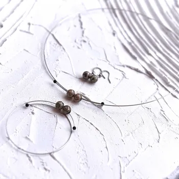 Souprava šperků Tibetský achát dzi hnědý souprava