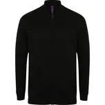 Henbury Pánský svetr na zip H718 Black XL