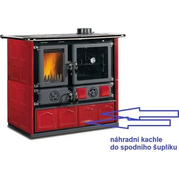 La Nordica - náhradní přední kachle ROSA Maiolica bordó - spodní šuplík