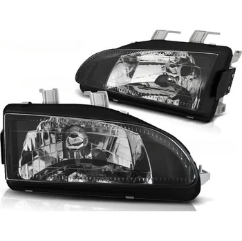Přední světlomet PŘEDNÍ SVĚTLOMETY, SVĚTLA, LAMPY HONDA CIVIC, 1991-1995, 2/3DVEŘ., ČERNÉ BLACK (LPHO15)
