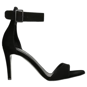 Dámské sandále Černé Dámské Sandály Z Kvalitní Velurové Kůže Wojas 7616261 37